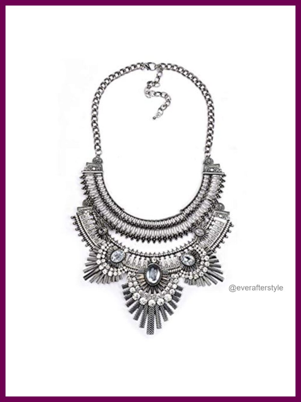 Bohemian Statement Necklace Tribal Boho Pendant Chunky Choker for Women Alloy